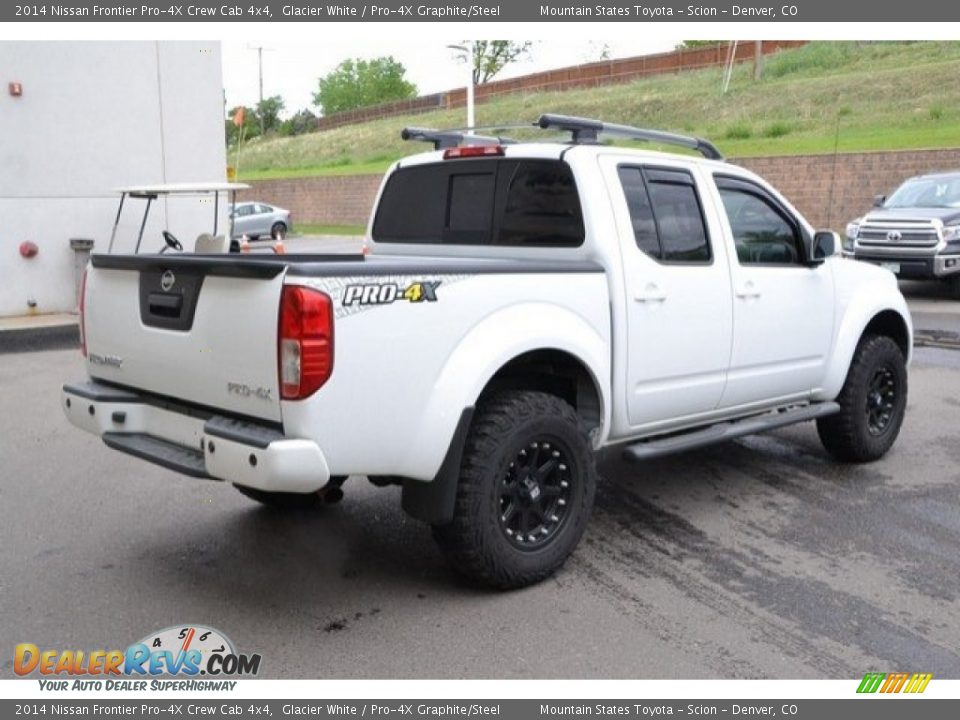 2014 Nissan Frontier Pro-4X Crew Cab 4x4 Glacier White / Pro-4X Graphite/Steel Photo #7