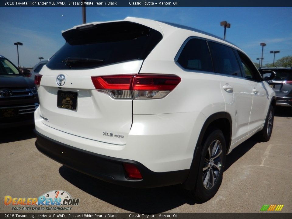 2018 Toyota Highlander XLE AWD Blizzard White Pearl / Black Photo #2