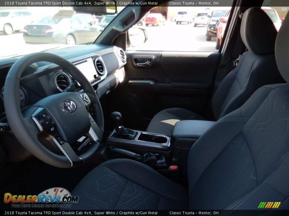 2018 Toyota Tacoma TRD Sport Double Cab 4x4 Super White / Graphite w/Gun Metal Photo #3