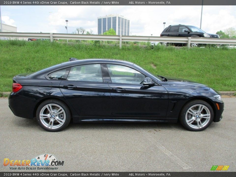 2019 BMW 4 Series 440i xDrive Gran Coupe Carbon Black Metallic / Ivory White Photo #2