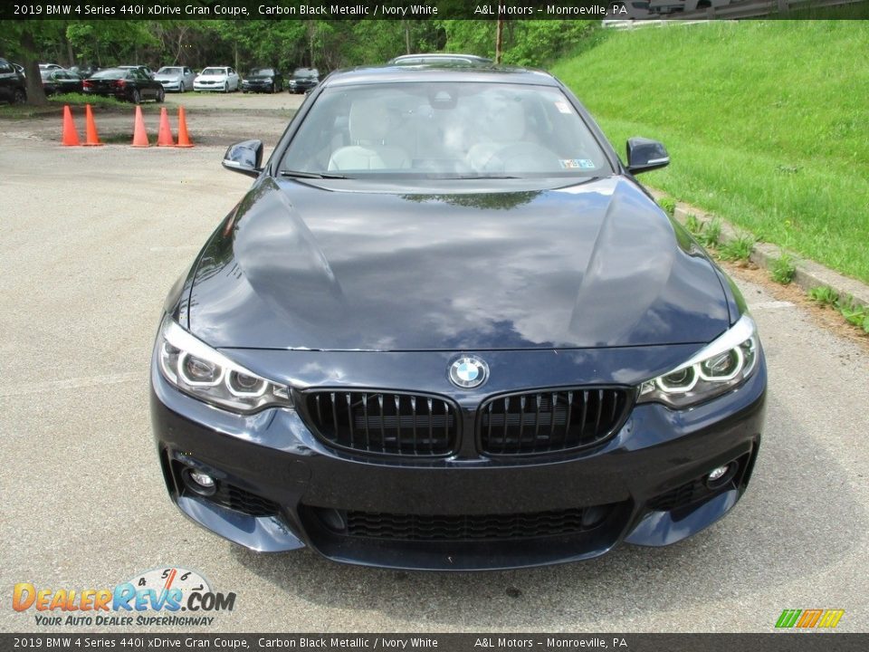 2019 BMW 4 Series 440i xDrive Gran Coupe Carbon Black Metallic / Ivory White Photo #8