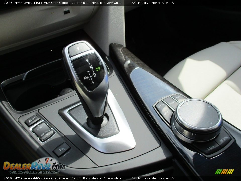 2019 BMW 4 Series 440i xDrive Gran Coupe Carbon Black Metallic / Ivory White Photo #16