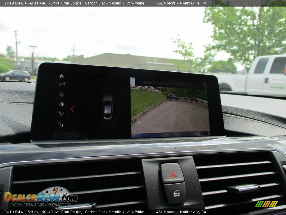 2019 BMW 4 Series 440i xDrive Gran Coupe Carbon Black Metallic / Ivory White Photo #17