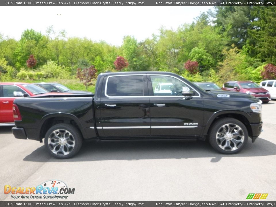2019 Ram 1500 Limited Crew Cab 4x4 Diamond Black Crystal Pearl / Indigo/Frost Photo #6