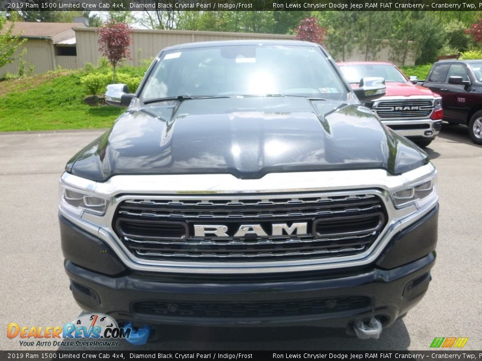 2019 Ram 1500 Limited Crew Cab 4x4 Diamond Black Crystal Pearl / Indigo/Frost Photo #8