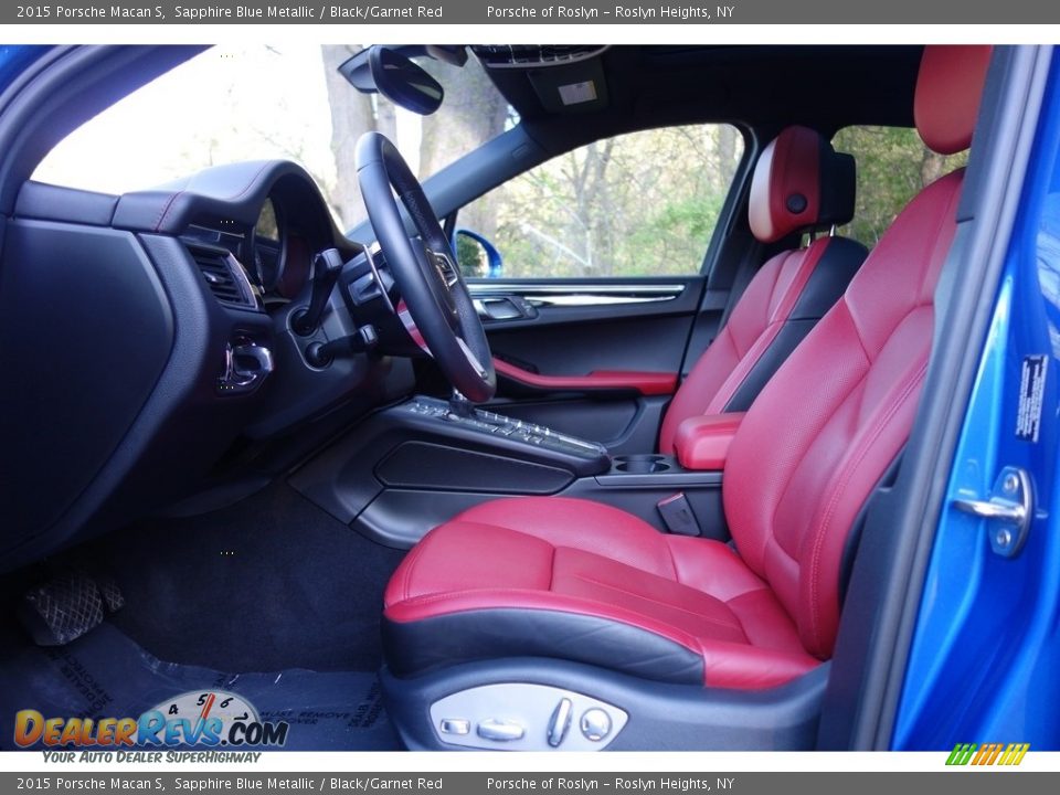 2015 Porsche Macan S Sapphire Blue Metallic / Black/Garnet Red Photo #12