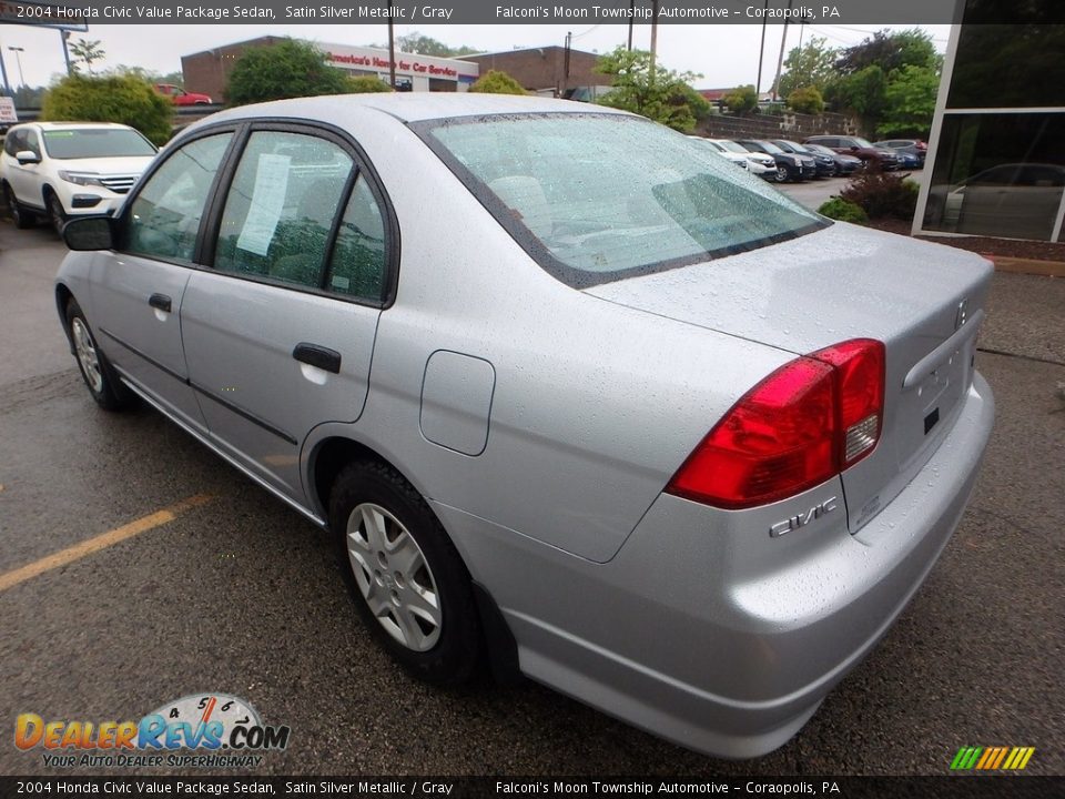 2004 Honda Civic Value Package Sedan Satin Silver Metallic / Gray Photo #3