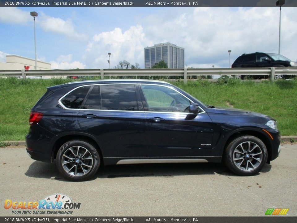 2018 BMW X5 xDrive35i Imperial Blue Metallic / Canberra Beige/Black Photo #2
