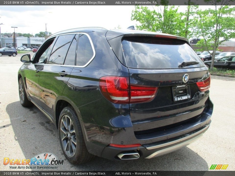 2018 BMW X5 xDrive35i Imperial Blue Metallic / Canberra Beige/Black Photo #5