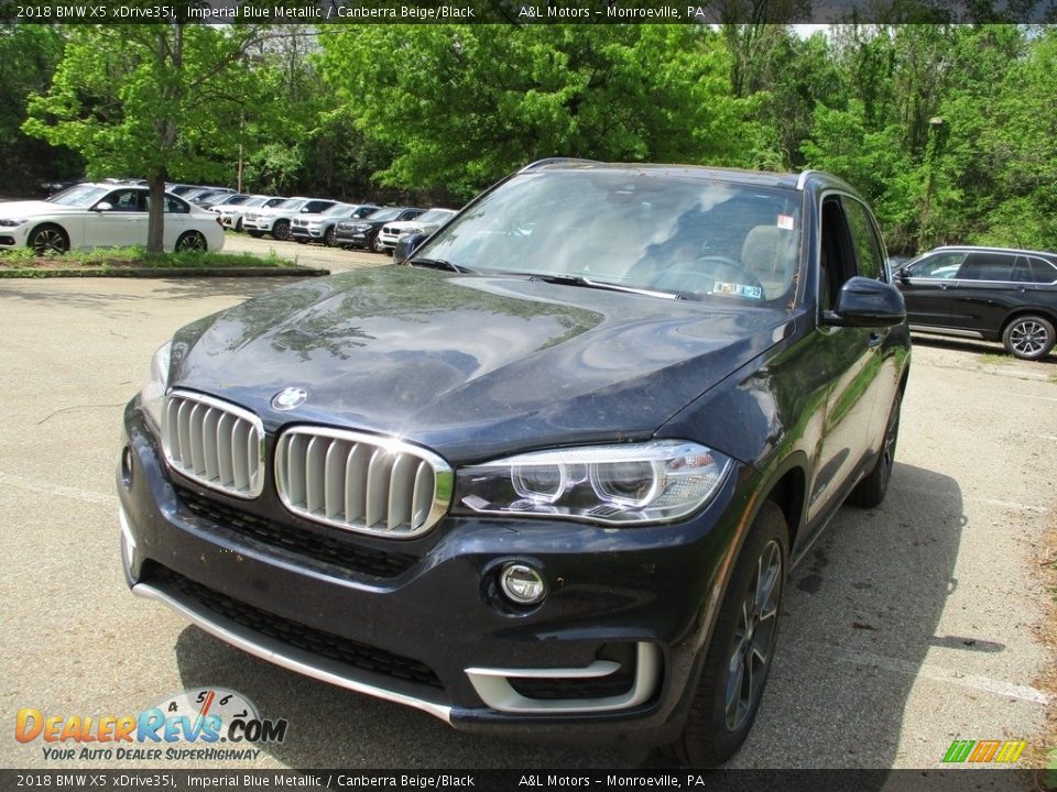2018 BMW X5 xDrive35i Imperial Blue Metallic / Canberra Beige/Black Photo #7
