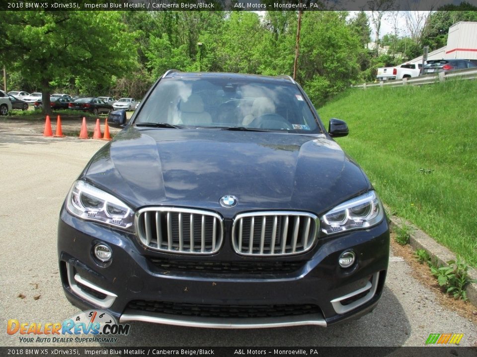 2018 BMW X5 xDrive35i Imperial Blue Metallic / Canberra Beige/Black Photo #8
