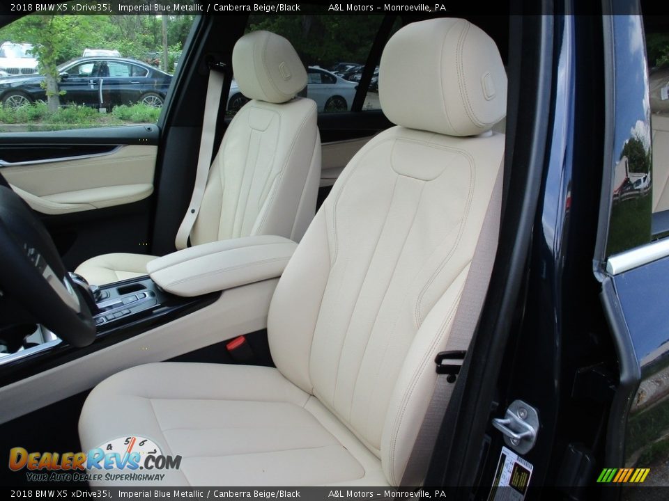 2018 BMW X5 xDrive35i Imperial Blue Metallic / Canberra Beige/Black Photo #12