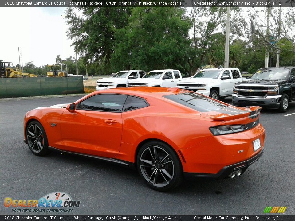 2018 Chevrolet Camaro LT Coupe Hot Wheels Package Crush (Orange) / Jet Black/Orange Accents Photo #3