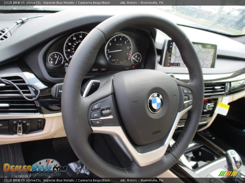 2018 BMW X5 xDrive35i Imperial Blue Metallic / Canberra Beige/Black Photo #14