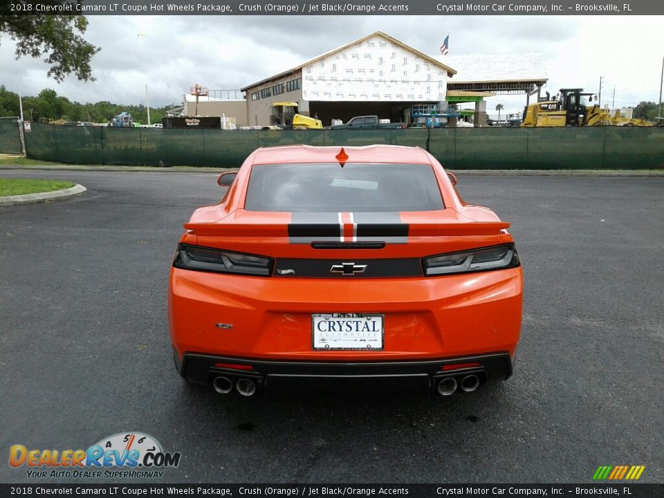 2018 Chevrolet Camaro LT Coupe Hot Wheels Package Crush (Orange) / Jet Black/Orange Accents Photo #4