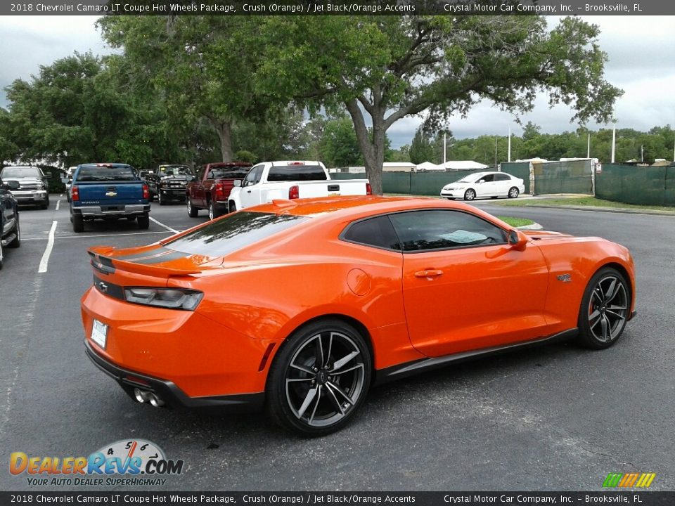 2018 Chevrolet Camaro LT Coupe Hot Wheels Package Crush (Orange) / Jet Black/Orange Accents Photo #5