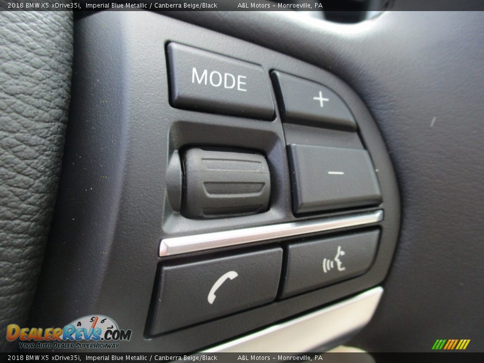 2018 BMW X5 xDrive35i Imperial Blue Metallic / Canberra Beige/Black Photo #18