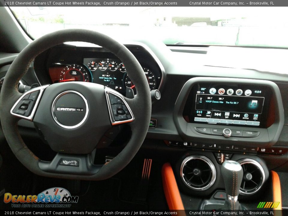2018 Chevrolet Camaro LT Coupe Hot Wheels Package Crush (Orange) / Jet Black/Orange Accents Photo #13
