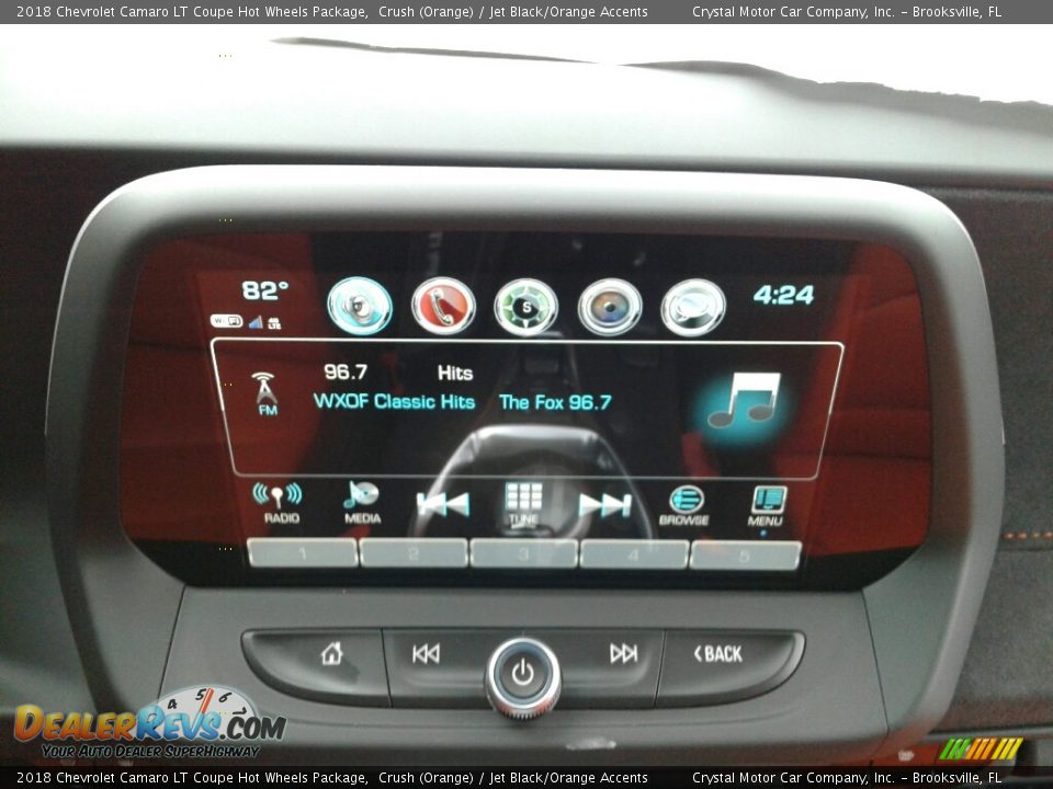 2018 Chevrolet Camaro LT Coupe Hot Wheels Package Crush (Orange) / Jet Black/Orange Accents Photo #15
