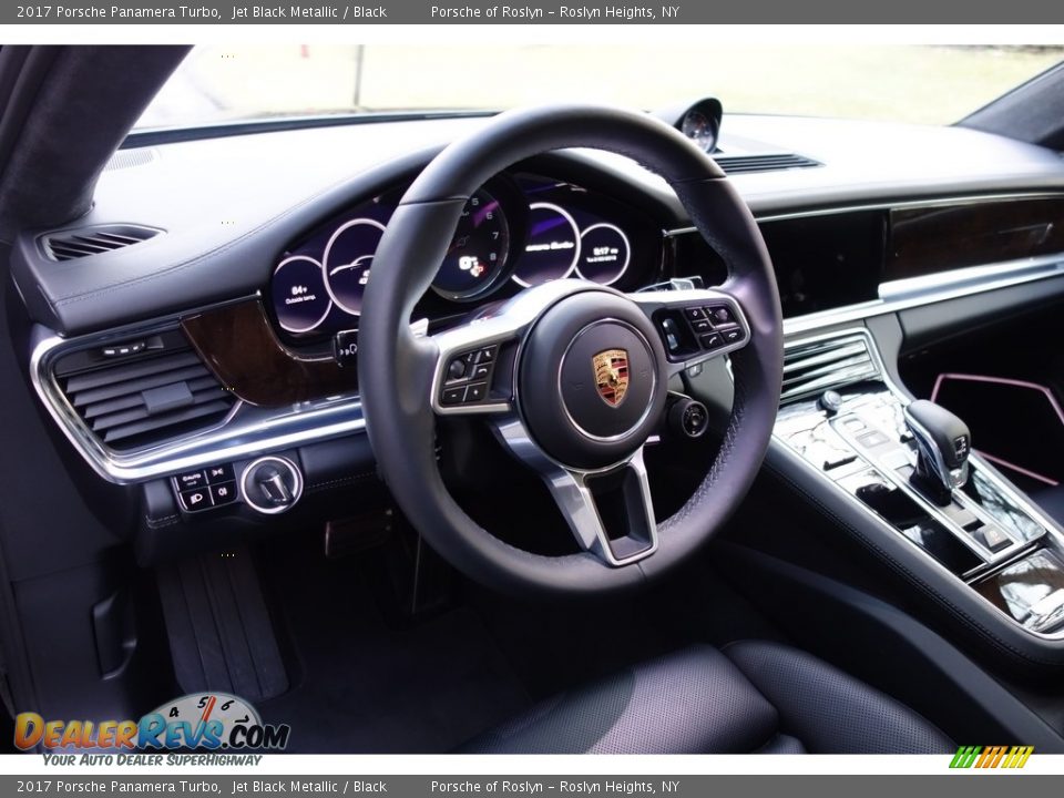 2017 Porsche Panamera Turbo Jet Black Metallic / Black Photo #24