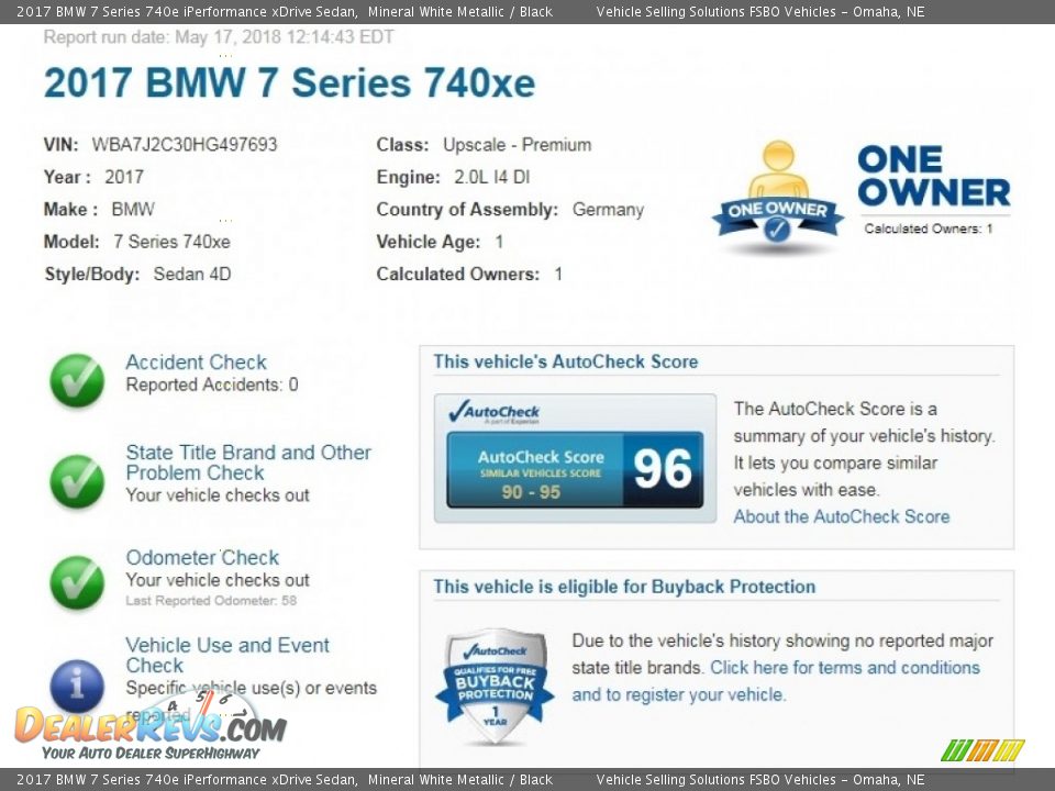 Dealer Info of 2017 BMW 7 Series 740e iPerformance xDrive Sedan Photo #2