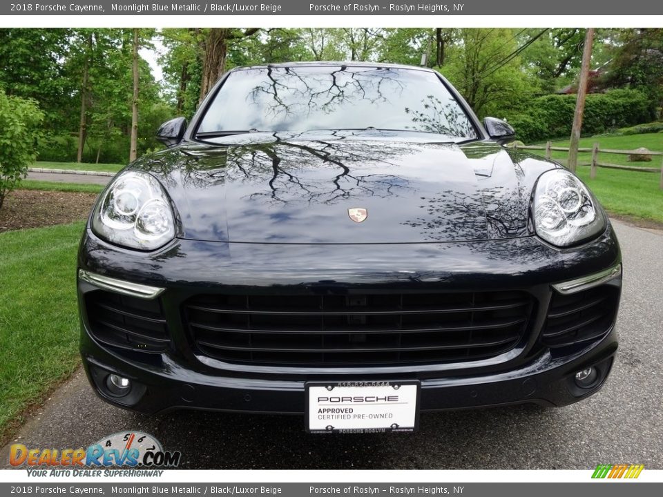 2018 Porsche Cayenne Moonlight Blue Metallic / Black/Luxor Beige Photo #2