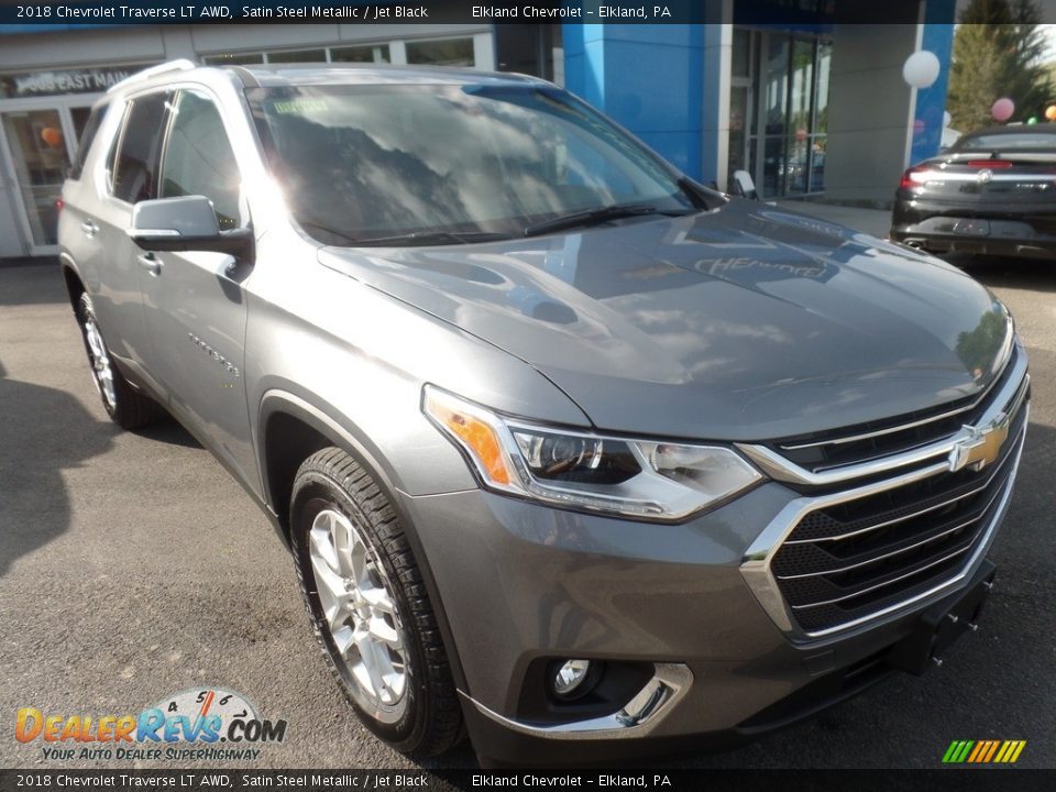 2018 Chevrolet Traverse LT AWD Satin Steel Metallic / Jet Black Photo #2
