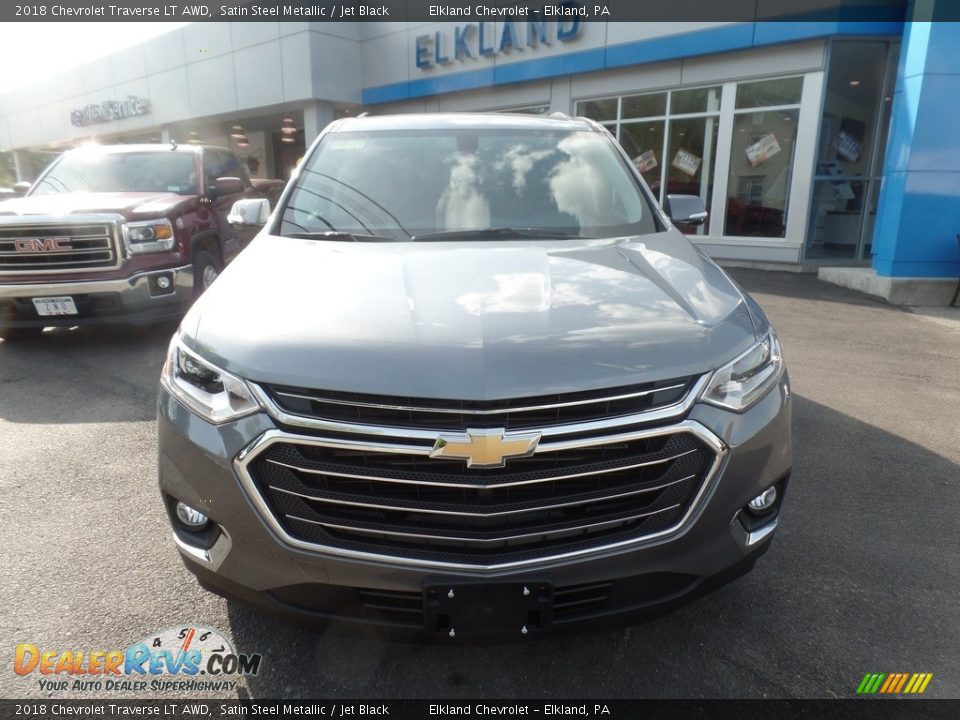 2018 Chevrolet Traverse LT AWD Satin Steel Metallic / Jet Black Photo #3