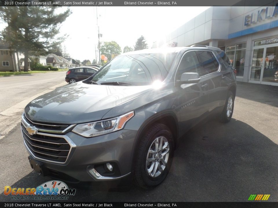 2018 Chevrolet Traverse LT AWD Satin Steel Metallic / Jet Black Photo #4