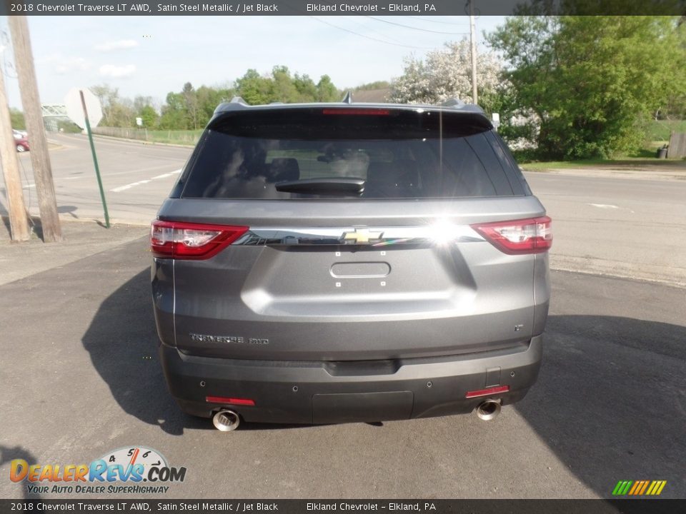 2018 Chevrolet Traverse LT AWD Satin Steel Metallic / Jet Black Photo #7