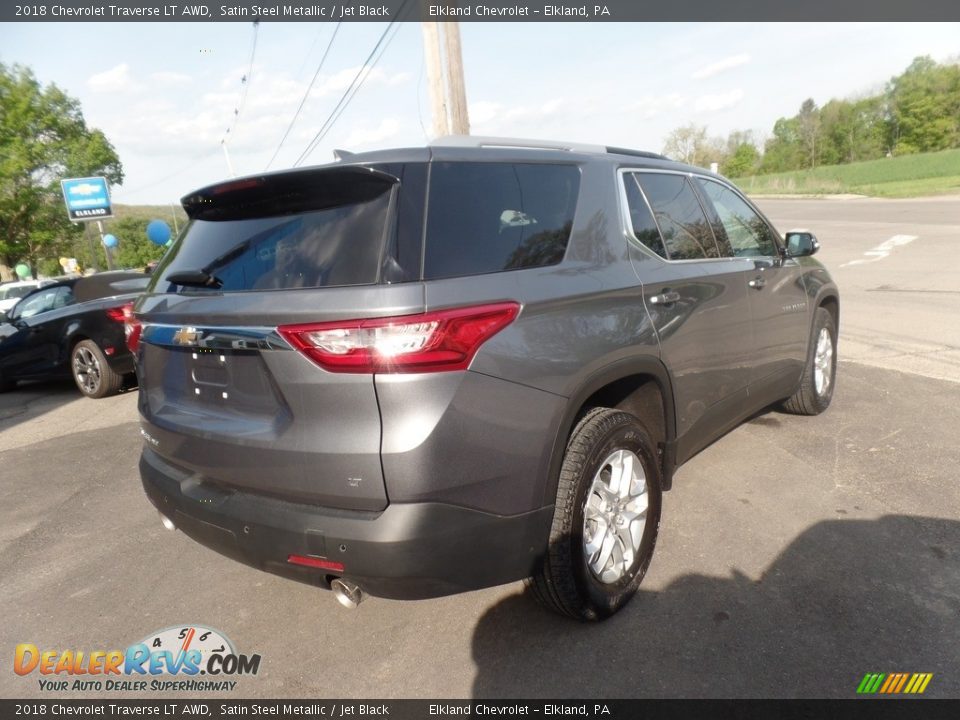 2018 Chevrolet Traverse LT AWD Satin Steel Metallic / Jet Black Photo #8