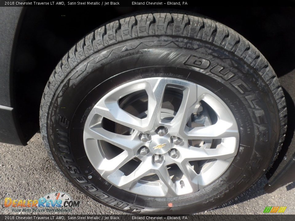 2018 Chevrolet Traverse LT AWD Satin Steel Metallic / Jet Black Photo #9