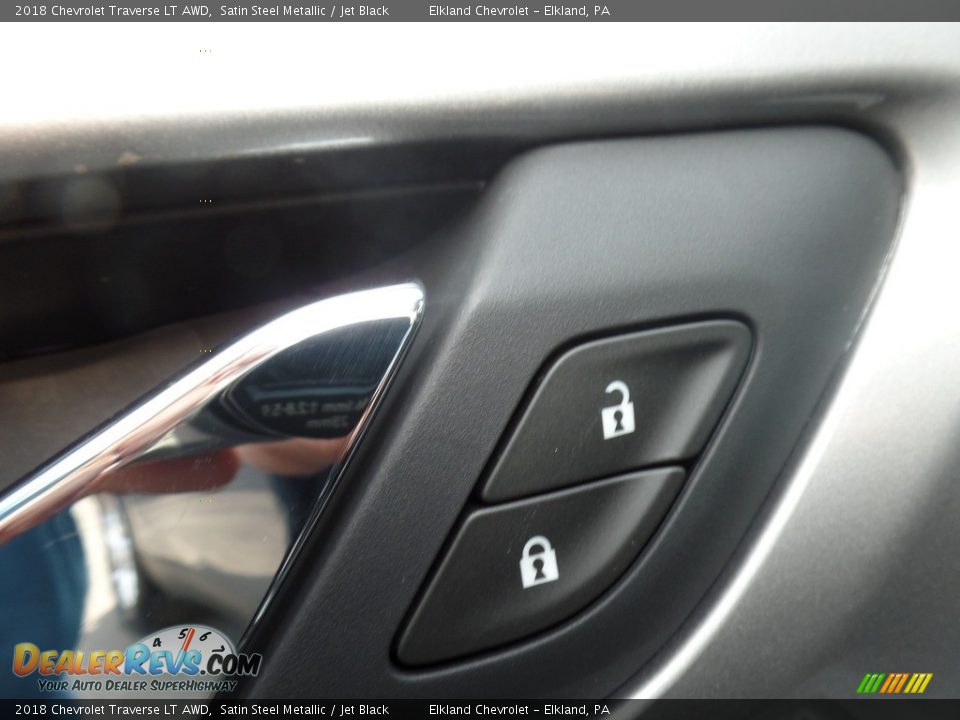 2018 Chevrolet Traverse LT AWD Satin Steel Metallic / Jet Black Photo #22