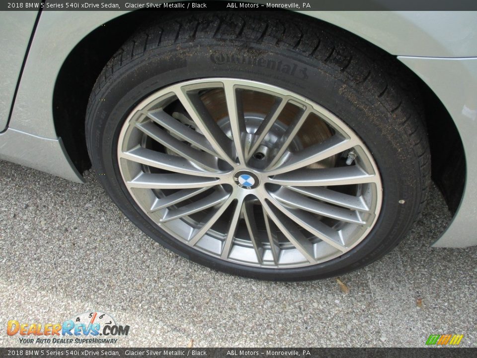 2018 BMW 5 Series 540i xDrive Sedan Glacier Silver Metallic / Black Photo #6