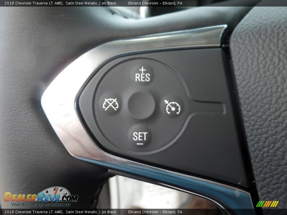 2018 Chevrolet Traverse LT AWD Satin Steel Metallic / Jet Black Photo #26