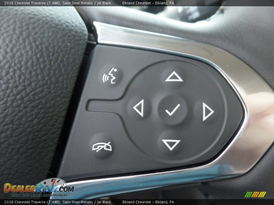 2018 Chevrolet Traverse LT AWD Satin Steel Metallic / Jet Black Photo #27