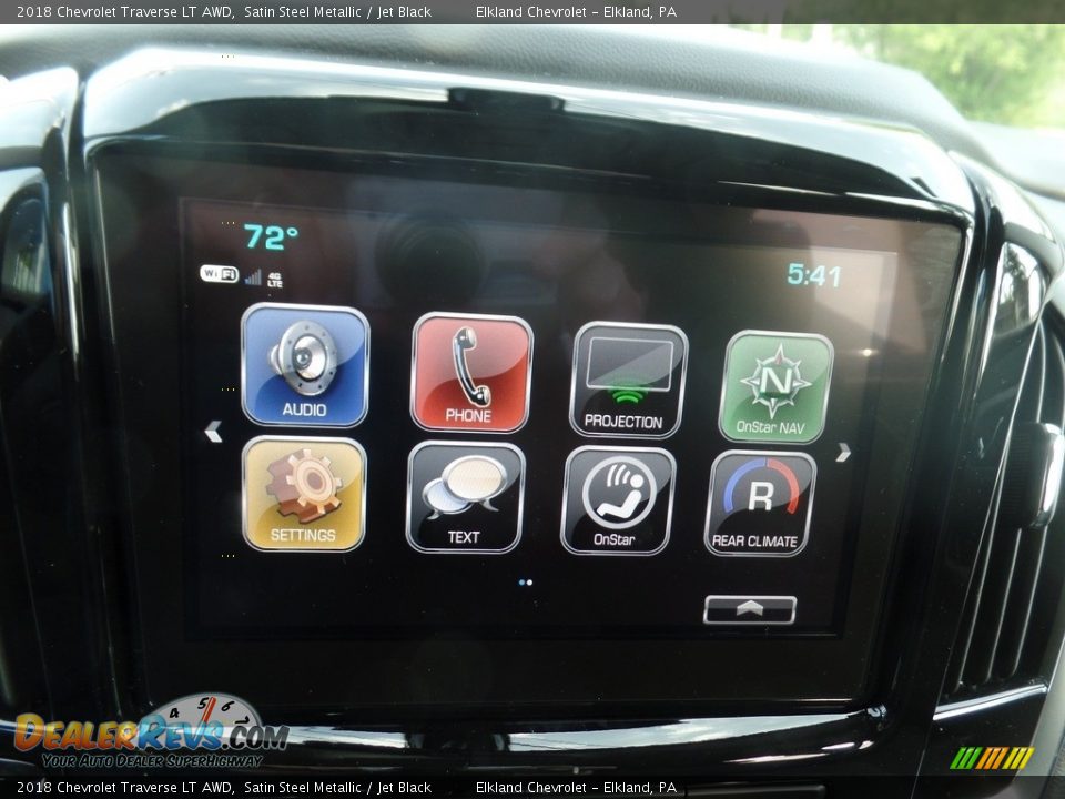 2018 Chevrolet Traverse LT AWD Satin Steel Metallic / Jet Black Photo #30