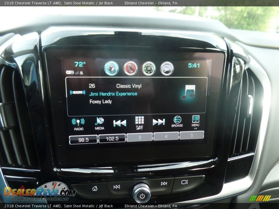 2018 Chevrolet Traverse LT AWD Satin Steel Metallic / Jet Black Photo #32