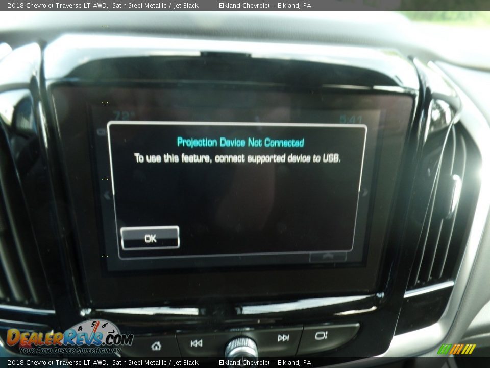 2018 Chevrolet Traverse LT AWD Satin Steel Metallic / Jet Black Photo #33