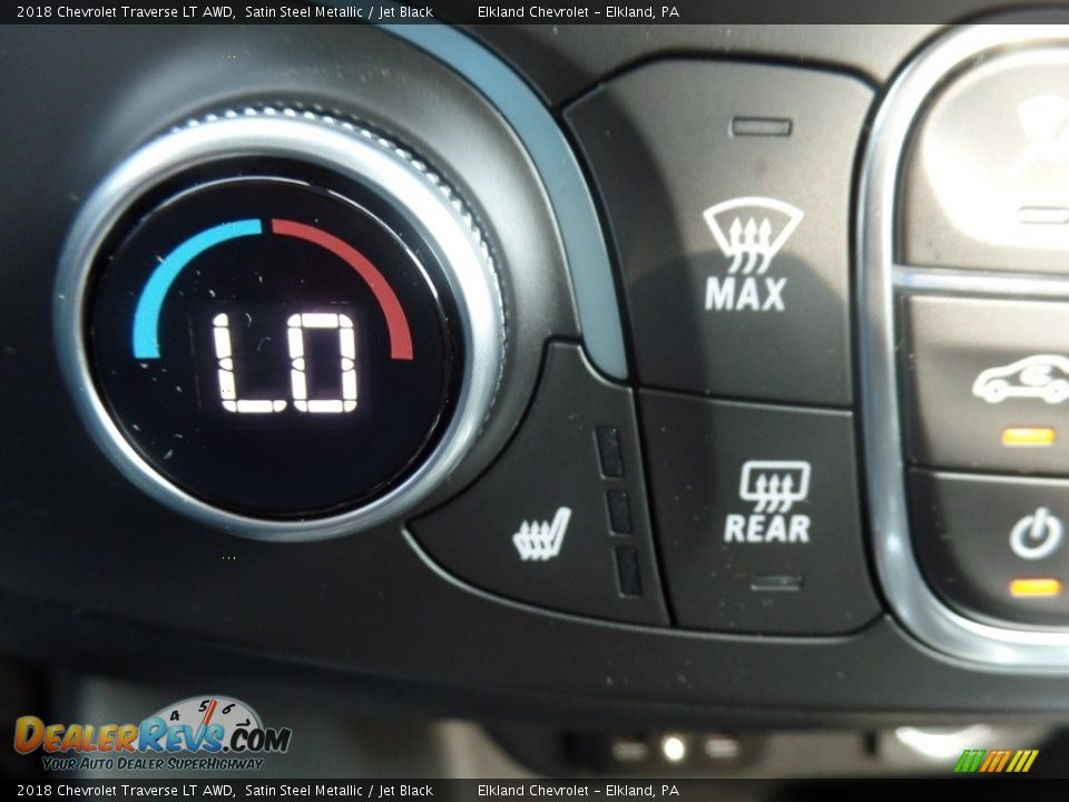 2018 Chevrolet Traverse LT AWD Satin Steel Metallic / Jet Black Photo #36