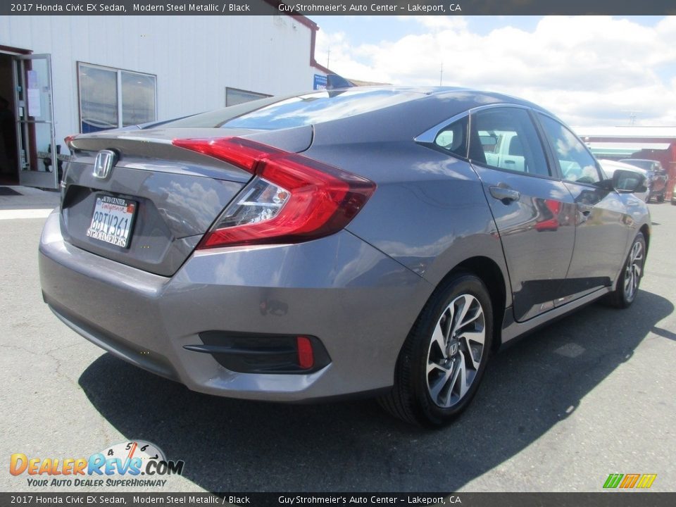 2017 Honda Civic EX Sedan Modern Steel Metallic / Black Photo #7