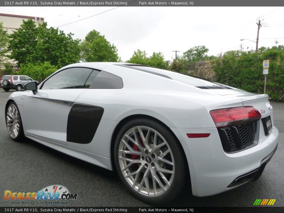 2017 Audi R8 V10 Suzuka Gray Metallic / Black/Express Red Stitching Photo #3