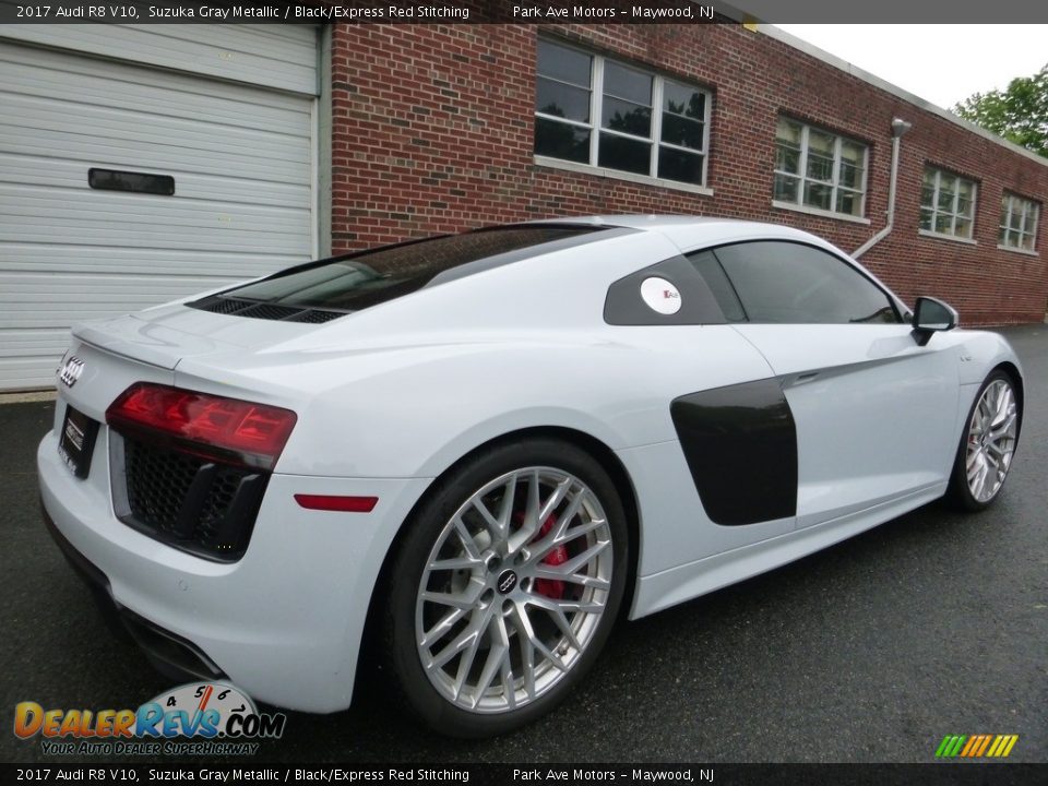 2017 Audi R8 V10 Suzuka Gray Metallic / Black/Express Red Stitching Photo #5