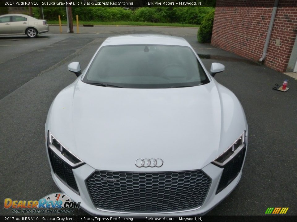2017 Audi R8 V10 Suzuka Gray Metallic / Black/Express Red Stitching Photo #8