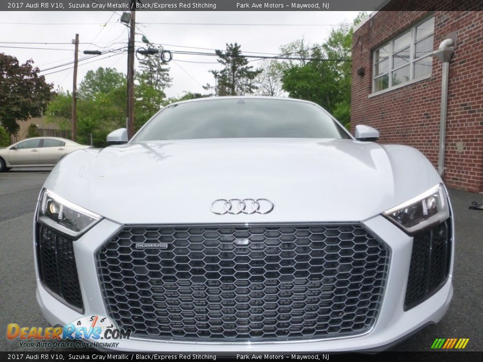 2017 Audi R8 V10 Suzuka Gray Metallic / Black/Express Red Stitching Photo #9
