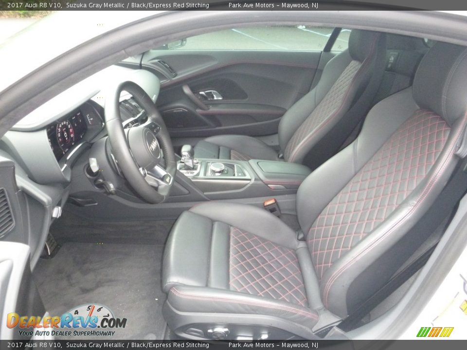 Black/Express Red Stitching Interior - 2017 Audi R8 V10 Photo #12