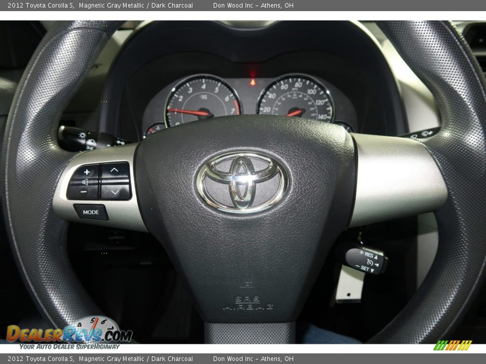 2012 Toyota Corolla S Magnetic Gray Metallic / Dark Charcoal Photo #15