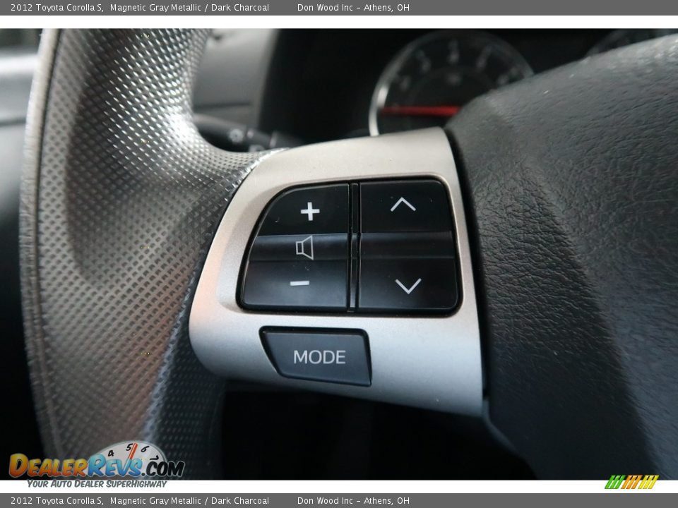 2012 Toyota Corolla S Magnetic Gray Metallic / Dark Charcoal Photo #29