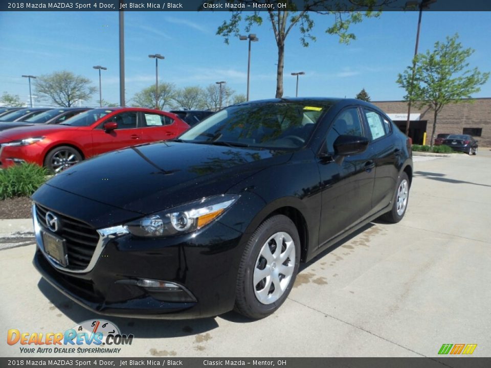 2018 Mazda MAZDA3 Sport 4 Door Jet Black Mica / Black Photo #1