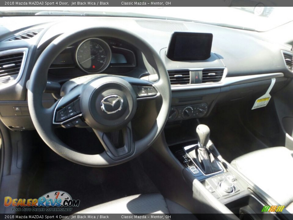 2018 Mazda MAZDA3 Sport 4 Door Jet Black Mica / Black Photo #3